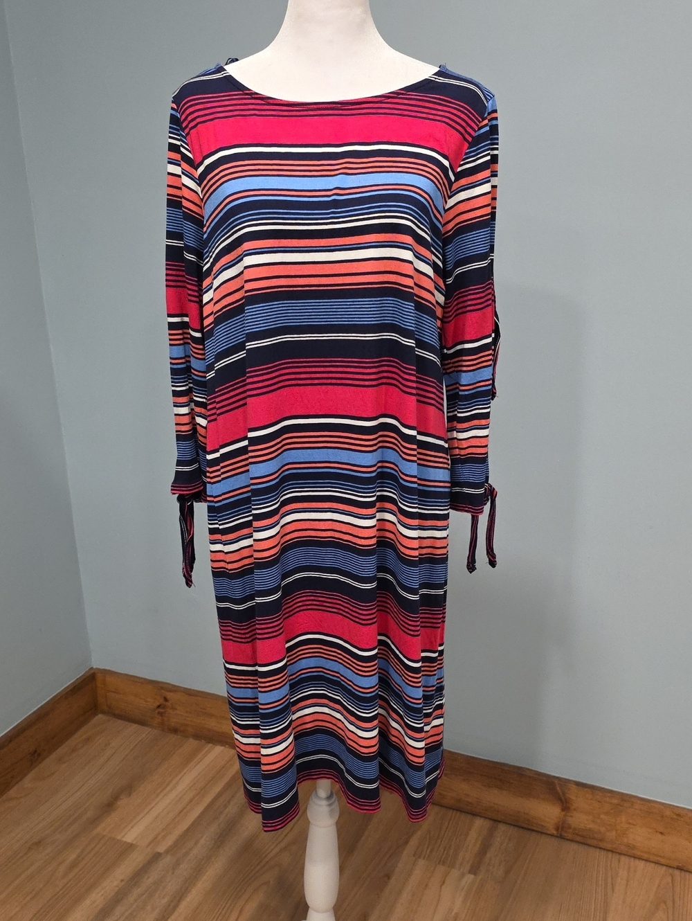 Cupio Striped Cover Up L